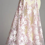 Color Block Embroidery Lace Fabric - Elegant Material 135cm - fabric photo 1