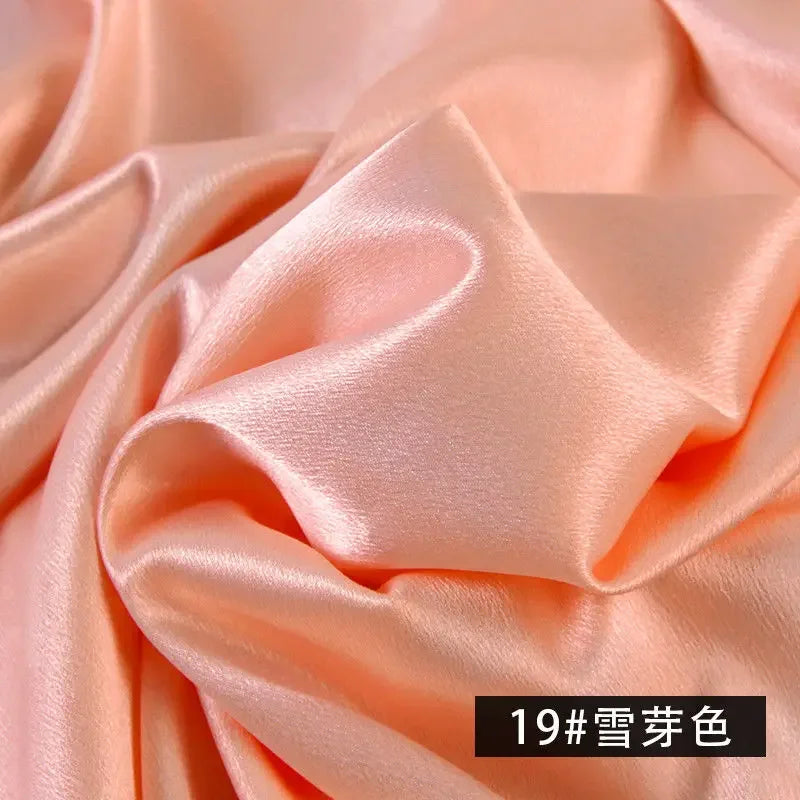 قماش ساتان كريستالي سميك لامع - مادة ستارة فستان بلون واحد