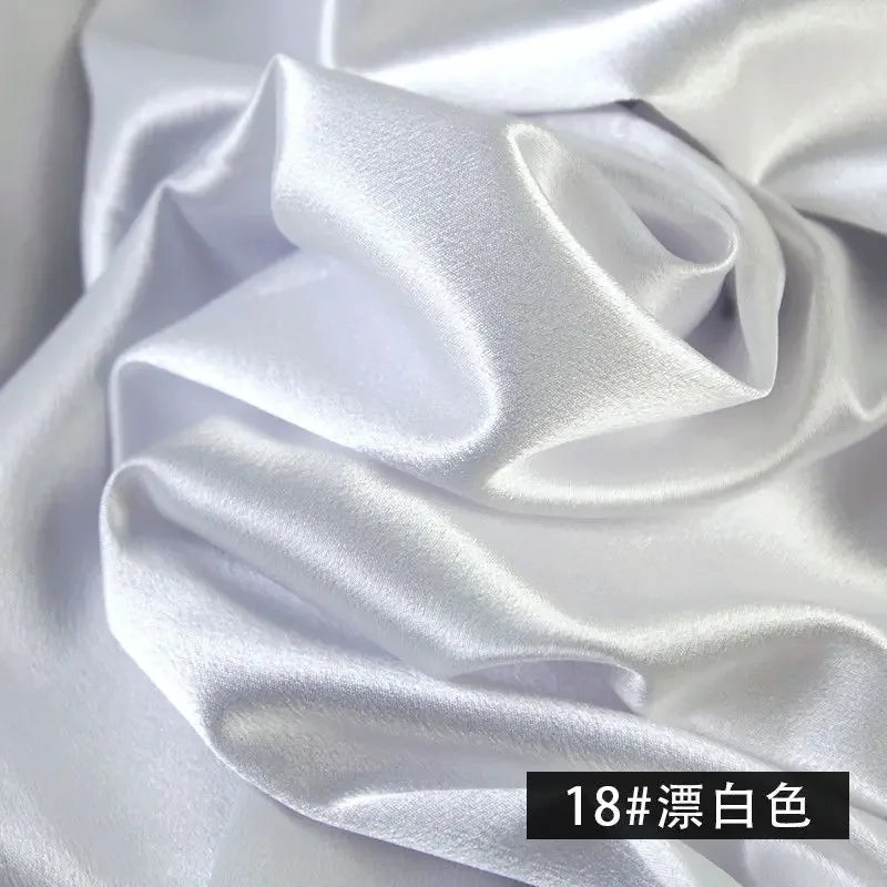 قماش ساتان كريستالي سميك لامع - مادة ستارة فستان بلون واحد