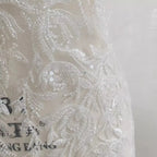 Black and white leaf flower nail bead lace large flower piece sewing wedding dress chest decoration embroidery piece