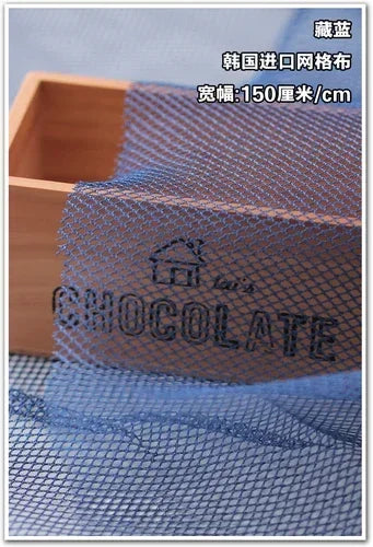 Single-color thickened mesh fabric polyester fabric sewn bags collage bags DIY handmade fabric