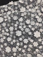 New three-dimensional flower nail bead fabric luxury embroidery flower fabric DIY handmade wedding dress children's clothing