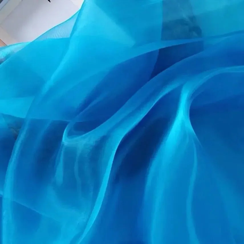Crystal Organza Fabric - Stiff Sheer Mesh Wedding Dress Material 145cm