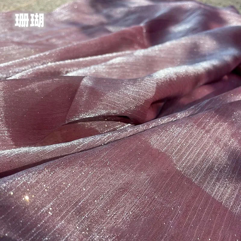 قماش التول اللامع - مادة شبكية شفافة لامعة