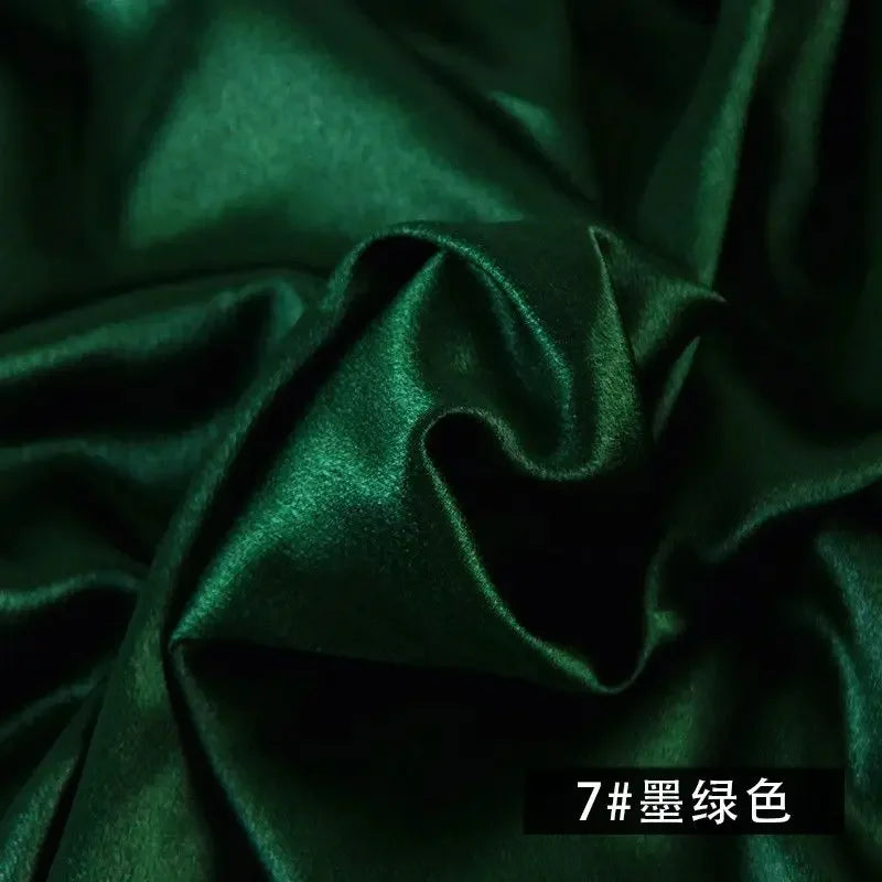 قماش ساتان كريستالي سميك لامع - مادة ستارة فستان بلون واحد