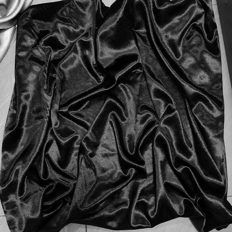 قماش ساتان كريستالي لامع - خامة فستان سهرة لامع 150 سم