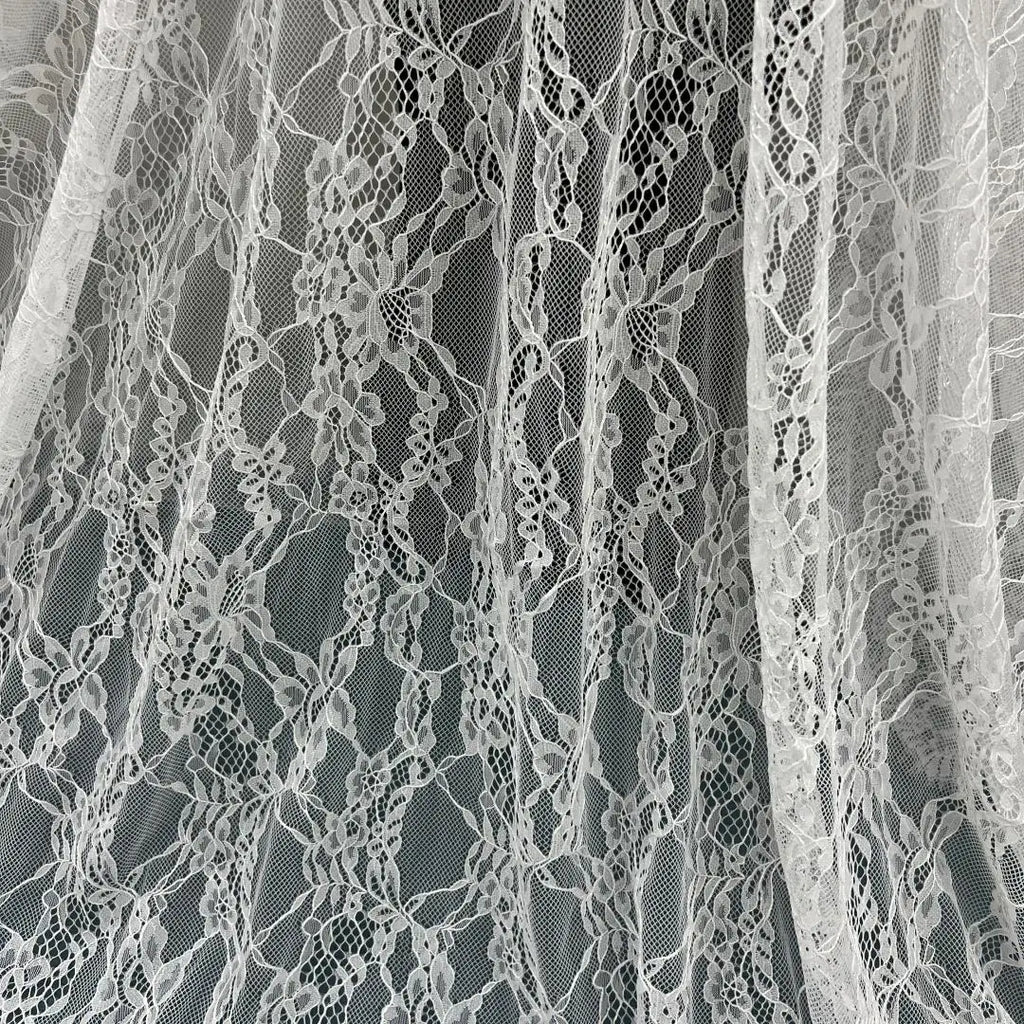 قماش دانتيل بيج أنيق فائق النحافة لفستان الزفاف ونصف التنورة (بطول 3 أمتار)