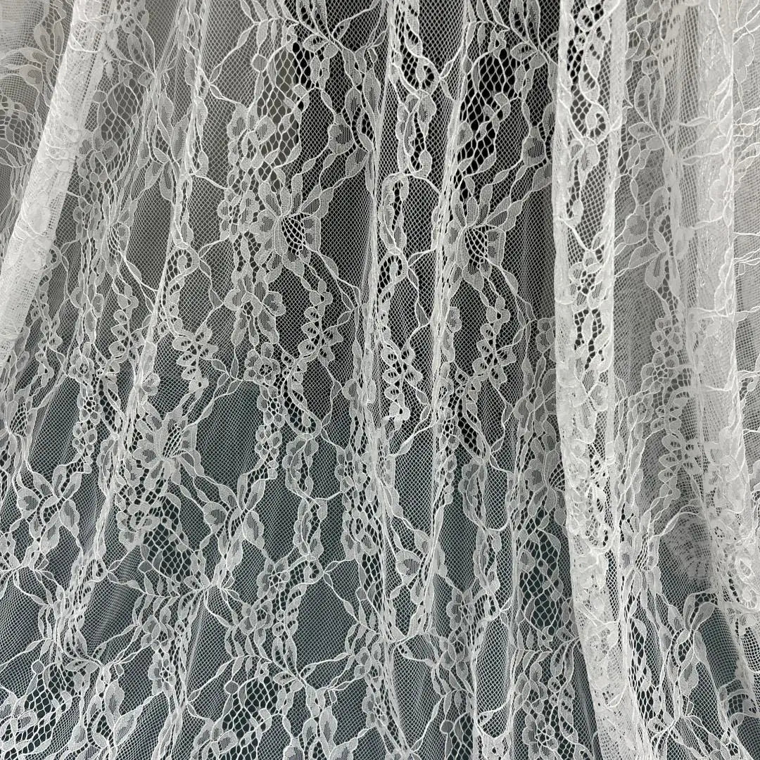 قماش دانتيل بيج أنيق فائق النحافة لفستان الزفاف ونصف التنورة (بطول 3 أمتار)