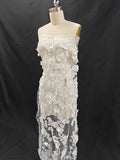 3D Flower Bead Sequin Embroidered Lace - Luxury for Wedding Dress & Evening Gown