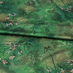 Red Cloud Acetate Jacquard Textile - Soft Breathable Fabric for Cheongsam