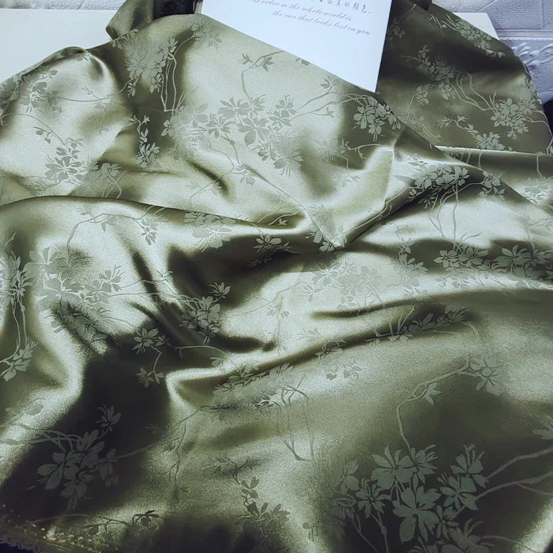 قماش ساتان أسيتات مقلد ناعم من الجاكار - خامة فاخرة، 145 سم