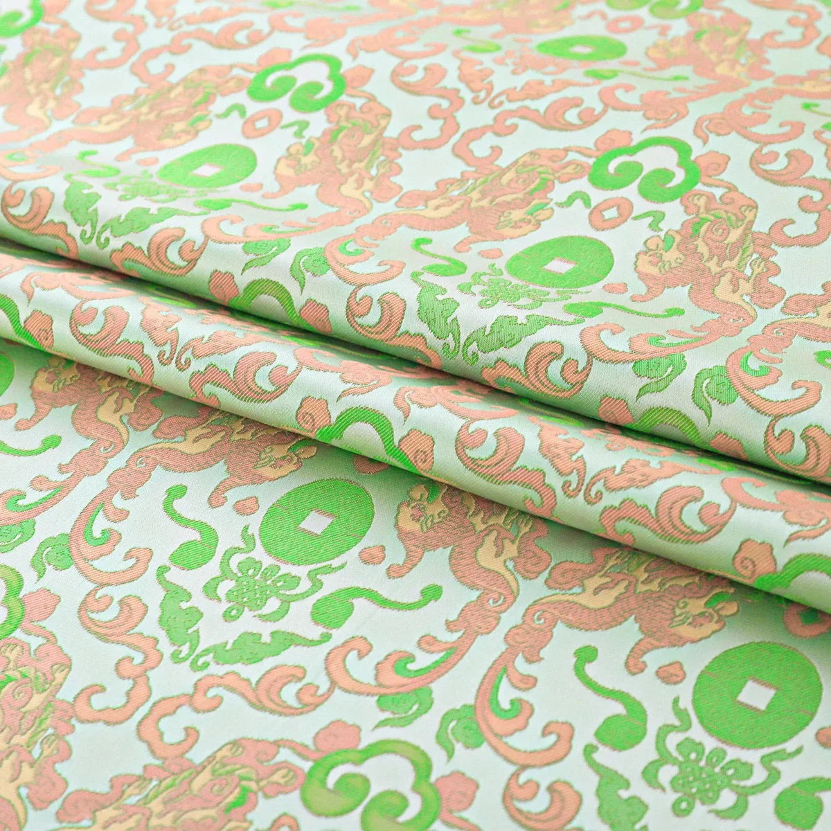 قماش جاكار بروكار فاخر - خامة معطف وفستان بنمط كلاسيكي