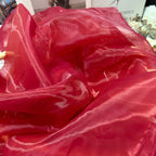 High-density Yarn Organza Fabric 5050 Matte Brocade Polyester Glass Yarn Dress Wedding Dress Women's Fabric Home Handmade