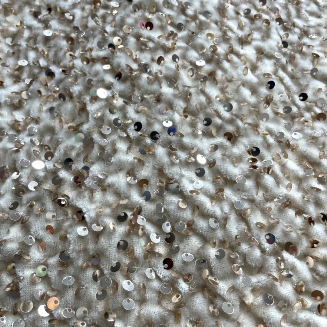 Luxe Sparkle Velvet Sequin Fabric for Party Dresses & Stage Costumes