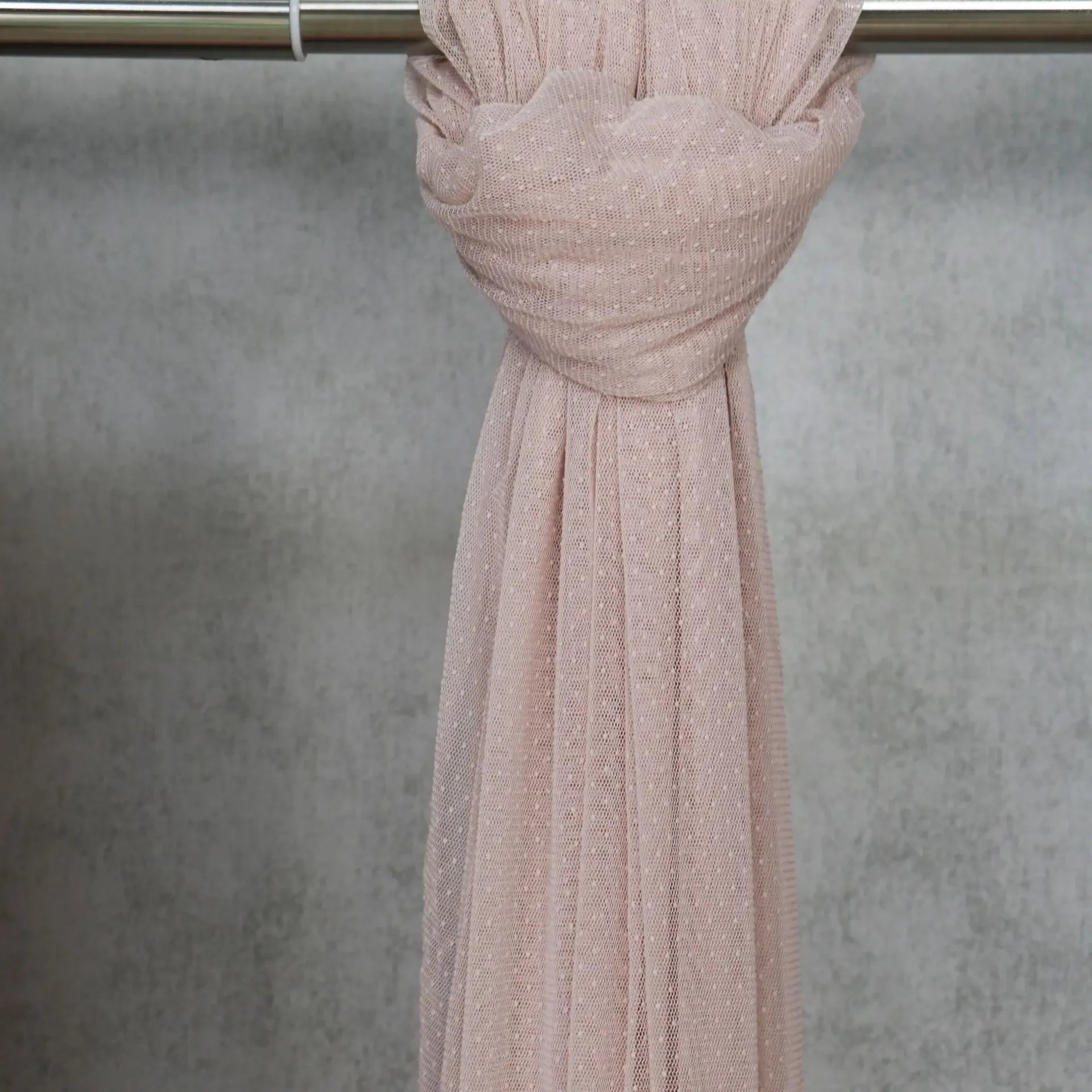 Polka Dot Mesh Organza Fabric - Refined Sheer Material