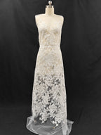 قماش دانتيل جديد من أوراق الشجر البيضاء الخام مطرز على شكل غطاء رأس وستارة باب ومفرش طاولة وفستان زفاف وتنورة قصيرة وإكسسوارات تشيباو