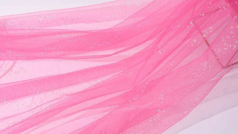 Mesh Fabric With Fish-scale Pattern And Color Net Fabric Used For DIY Children's Princess Dress Headwear For Holidays Activities