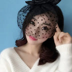 Bridal Veil Mesh Round Dot Wave Dot Headband Material Fluffy Skirt Fabric Top Hat Veil For Weddings And Special Occasions