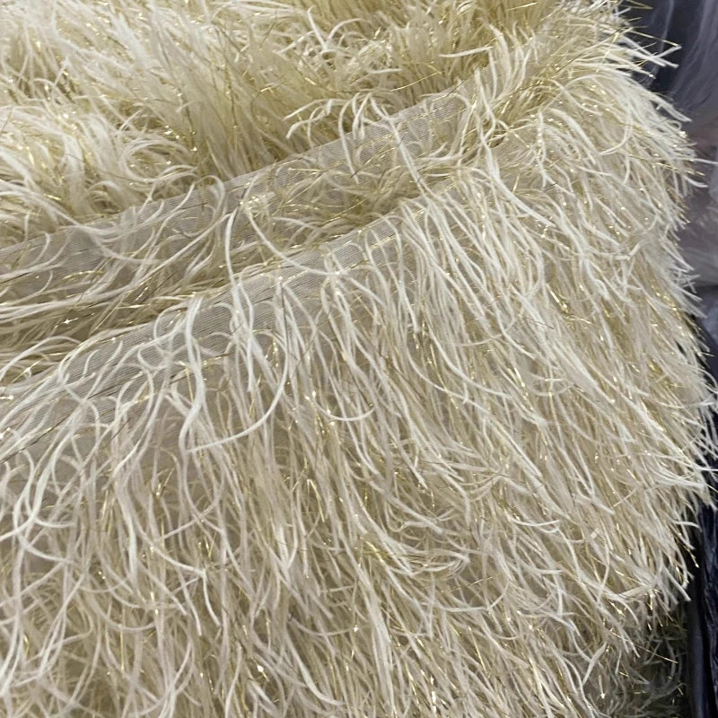 Lurex Feather Fringe Yarn - Sparkly for Performance Gowns & DIY