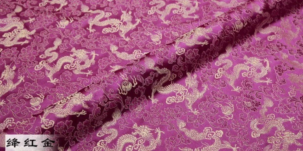 Lujosa tela de brocado jacquard con diseño de dragón, con motivos regio, material de primera calidad, para vestidos, chalecos y abrigos, confección artesanal, diseño tradicional, textil.