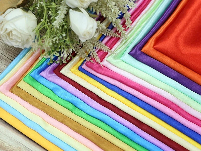 Tissus Simulated Silk With Light Satin Cloth Wholesale Wedding Dress Wedding Pajamas Homewear Lining Eye Mask Shower Cap Fabric