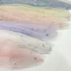 Light And Soft Bead Embroidery Fabric, Fresh And Colorful Candy Children's Clothing, Hair Accessories, Lace Mesh Skirt Fabric