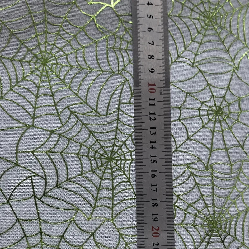 ديكور مشهد شبكة العنكبوت العابر للحدود في الهالوين، خلفية لعبة من القماش الشبكي، زي أداء يدوي الصنع، نسيج فريد من نوعه