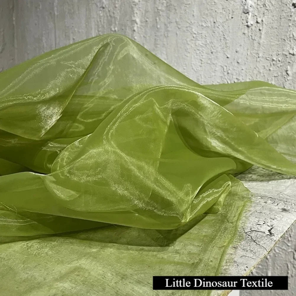 High-density Yarn Organza Fabric 5050 Matte Brocade Polyester Glass Yarn Dress Wedding Dress Women's Fabric Home Handmade