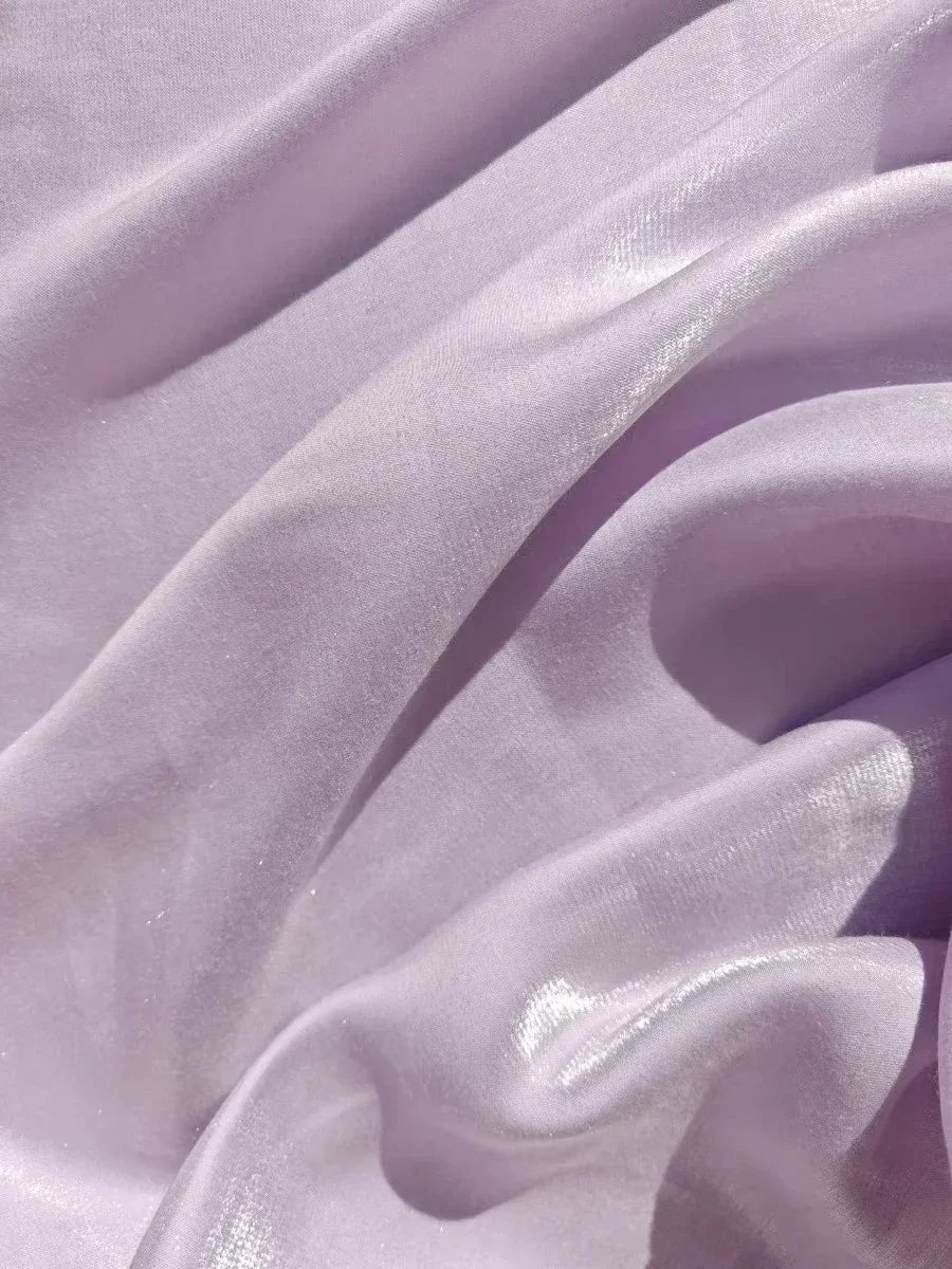 Shining Gold Powder Fantasy Color Water Light Cotton Satin Fabric Sewing Hanfu Dress Stage Clothing Soft Fabric