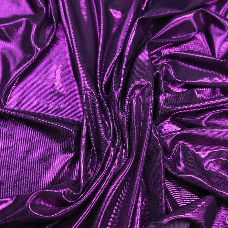 قماش لامع ناعم من الإسباندكس، مطبوع عليه ساخن، مرن، خياطة، زي رقص، زي أداء، ديكور زفاف