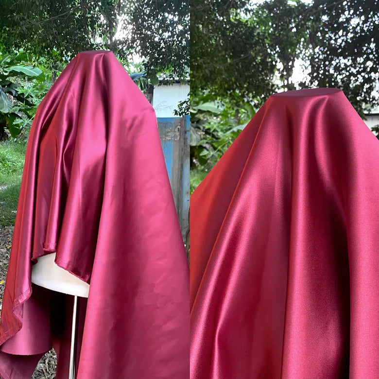Red Glossy Satin - Luxurious for Wedding Dresses & Evening Gowns