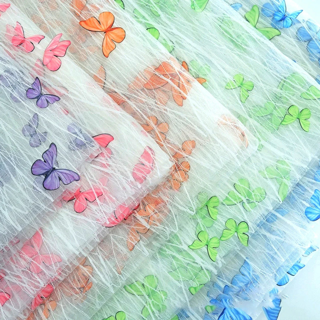 3D Butterfly Sheer Tulle - Wedding Dress & Evening Gown Handmade Decor