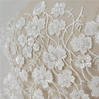 New Heavy Industry Wedding Dress Dress Window Door Curtain Mesh Embroidery Nail Bead Lace Fabric Flower Tablecloth Background