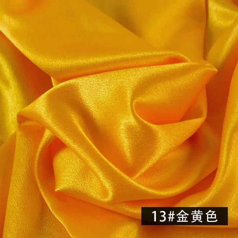 قماش ساتان كريستالي سميك لامع - مادة ستارة فستان بلون واحد