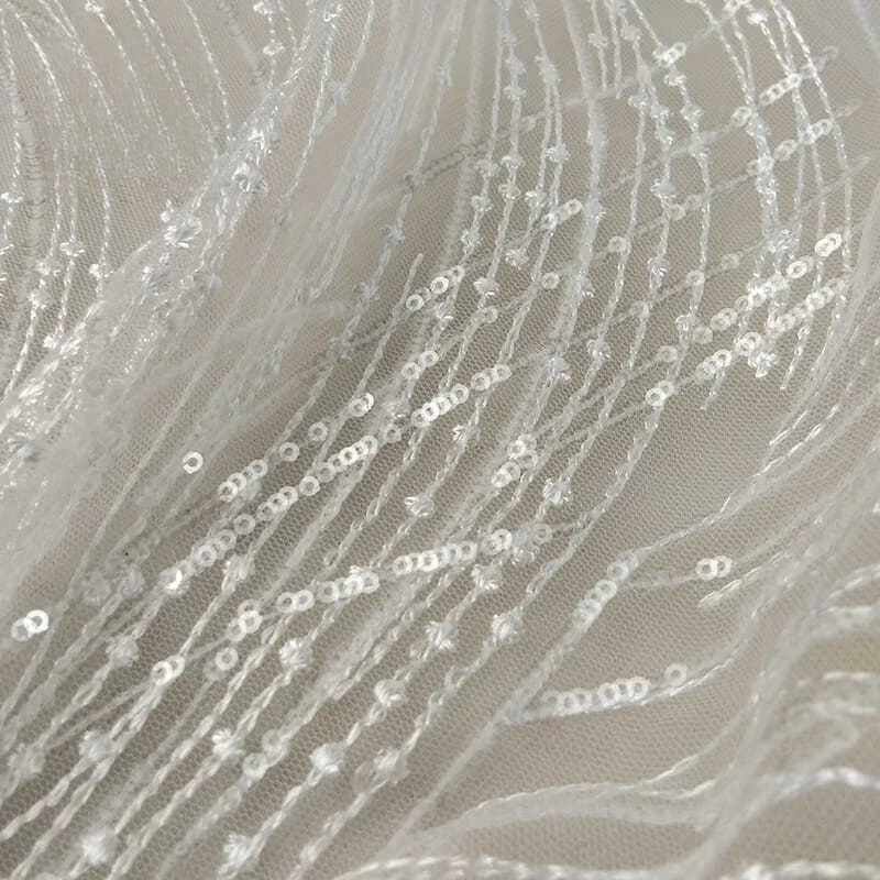 Exquisite Sequin Embroidered Water-Soluble Mesh - Wedding Dress Lace