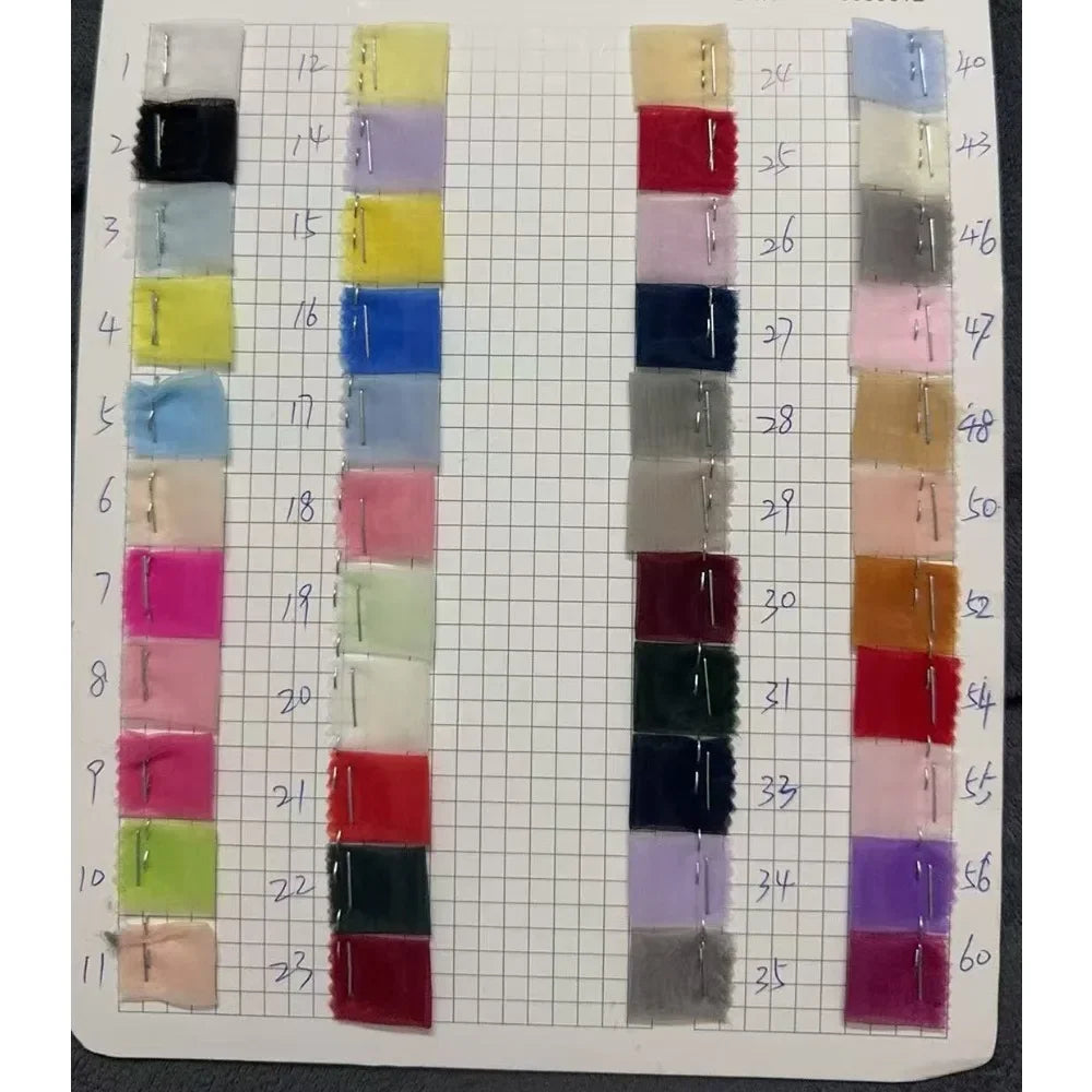 High-density Yarn Organza Fabric 5050 Matte Brocade Polyester Glass Yarn Dress Wedding Dress Women's Fabric Home Handmade