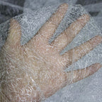 Tejido de malla hueca ligera de seda blanca con encaje creativo, perspectiva para decoración de bodas, ropa de diseñador, tela de hilo ligero