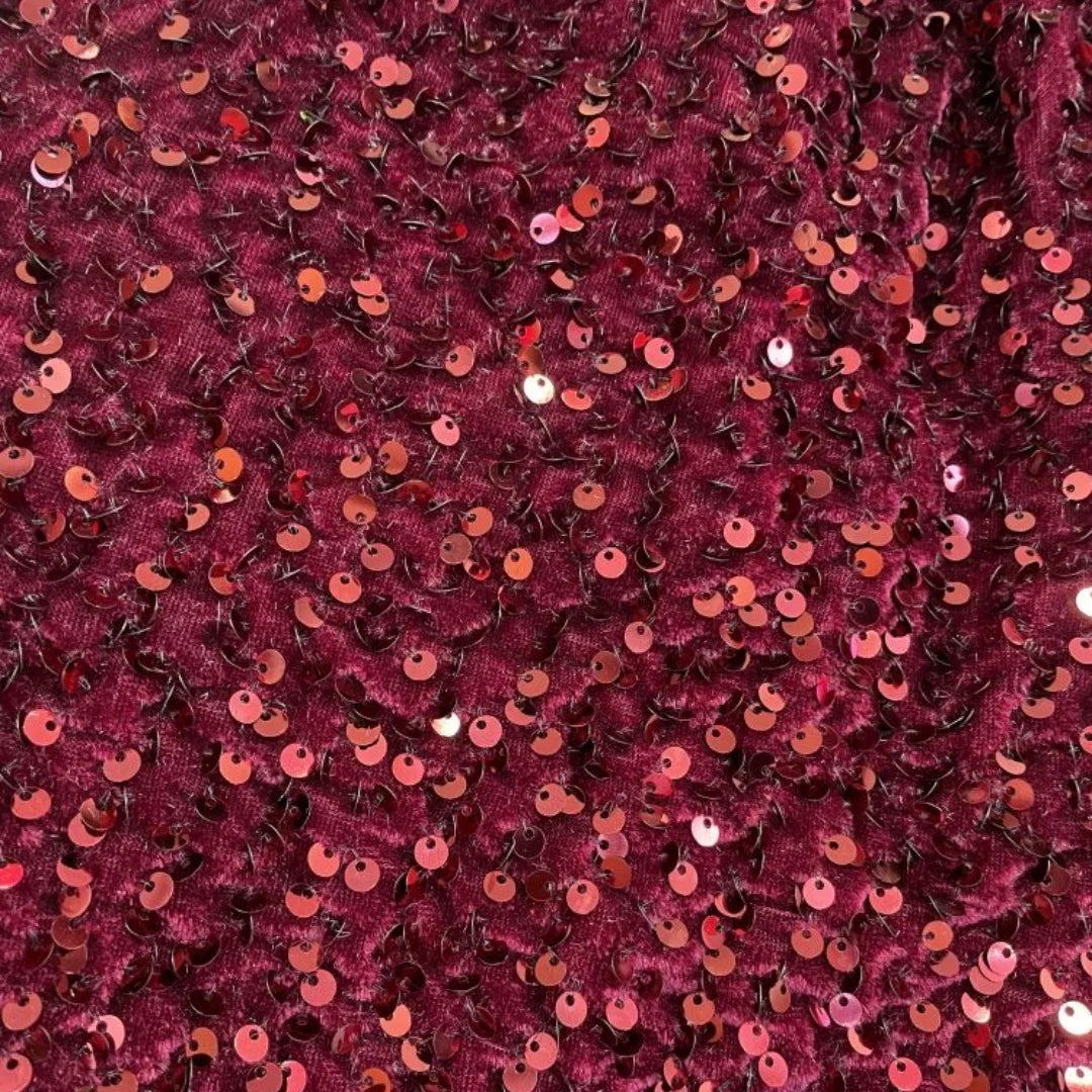 Luxury Velvet Beaded Embroidery Fabric With Dense Sequins Non Shedding Plush For Evening Gown Wedding Dress DIY Decoration