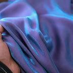 150cm Width Soft Purple Blue Iridescent Satin Fabric Smooth Draping DIY Material For Dresses Shirts Doll Clothing