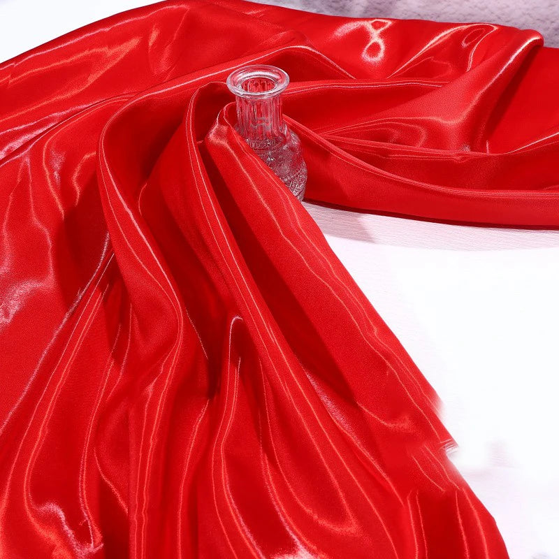 قماش ساتان سائل لامع - شارموز عاكس للملابس المسائية