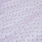 Tela de malla hexagonal dorada con estampado de lunares de 8 mm, tela de malla estampada para vestido de novia, falda, tela de malla de poliéster con lunares, nuevo modelo