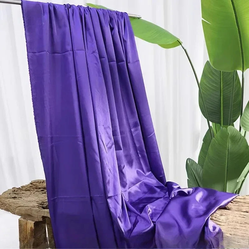 قماش حرير ساتان مرن - مادة ناعمة لامعة 145 سم