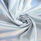 Silver Holographic Foil Spandex - Four Way Stretch Fabric - fabric photo 6