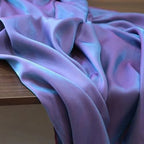 150cm Width Soft Purple Blue Iridescent Satin Fabric Smooth Draping DIY Material For Dresses Shirts Doll Clothing