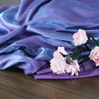 150cm Width Soft Purple Blue Iridescent Satin Fabric Smooth Draping DIY Material For Dresses Shirts Doll Clothing