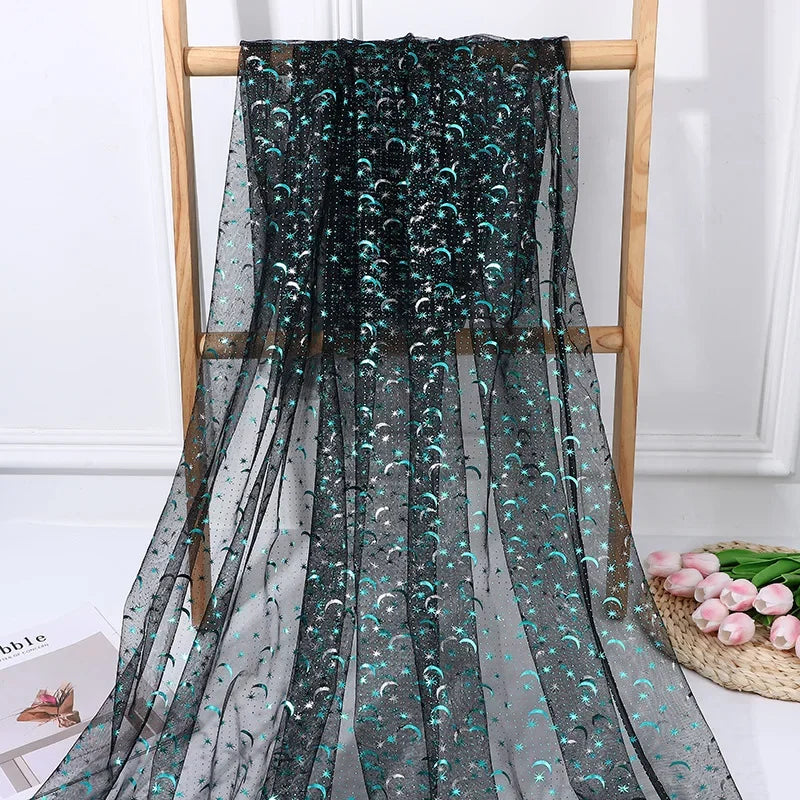 Green Star And Moon Yarn Bronzing Mesh Dress Childrens Clothing Accessories Flower Valentine's Day Gift Box Background Clothing