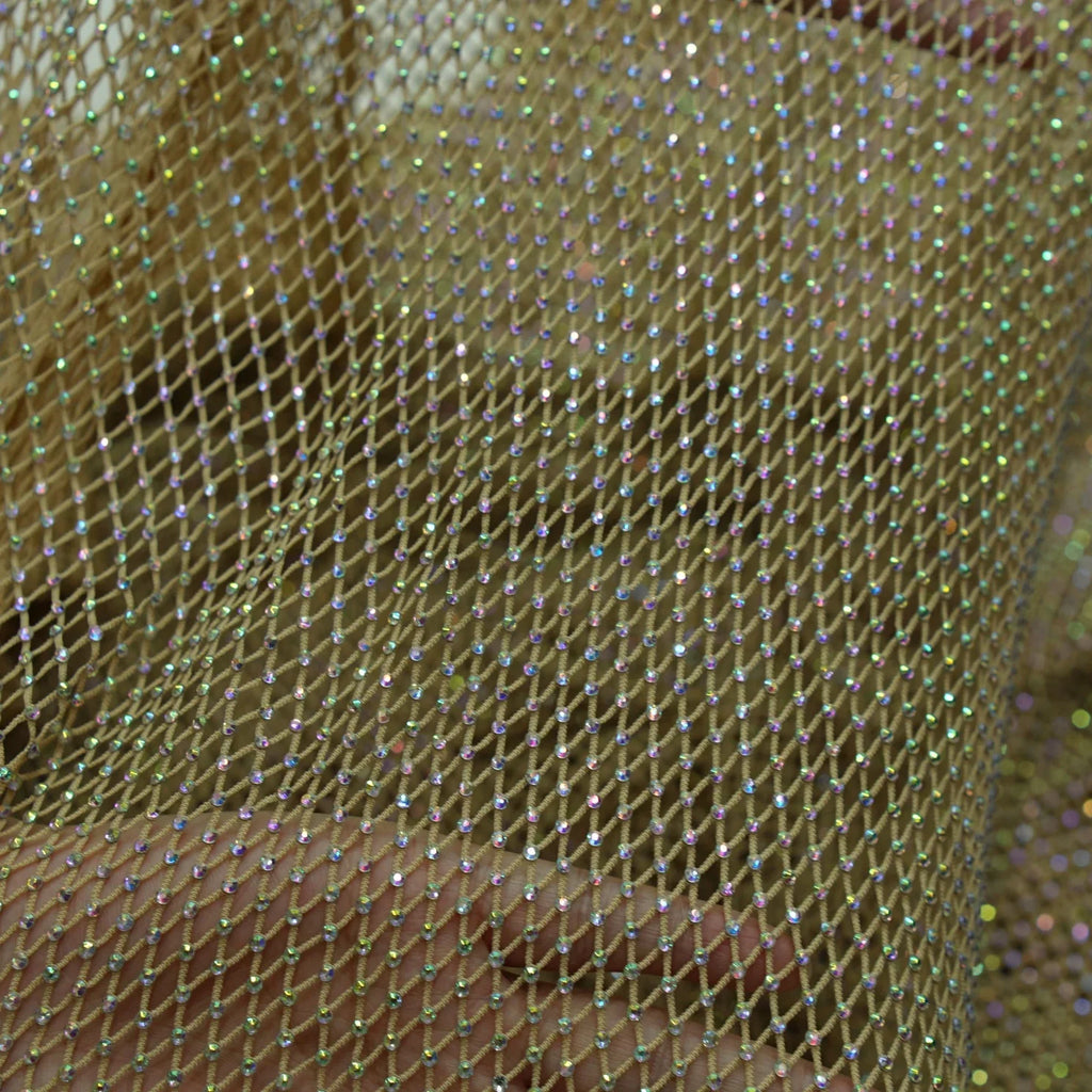 Tela de malla color albaricoque intenso con diseño de diamantes para decoraciones de fondos de cosplay y accesorios de diseño, material transpirable para bricolaje