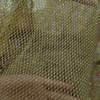 Tela de malla color albaricoque intenso con diseño de diamantes para decoraciones de fondos de cosplay y accesorios de diseño, material transpirable para bricolaje