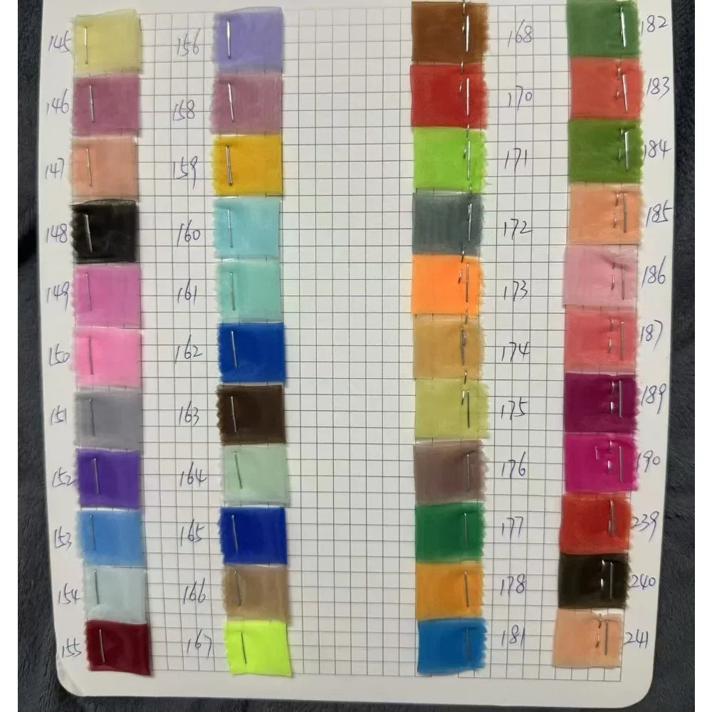 High-density Yarn Organza Fabric 5050 Matte Brocade Polyester Glass Yarn Dress Wedding Dress Women's Fabric Home Handmade