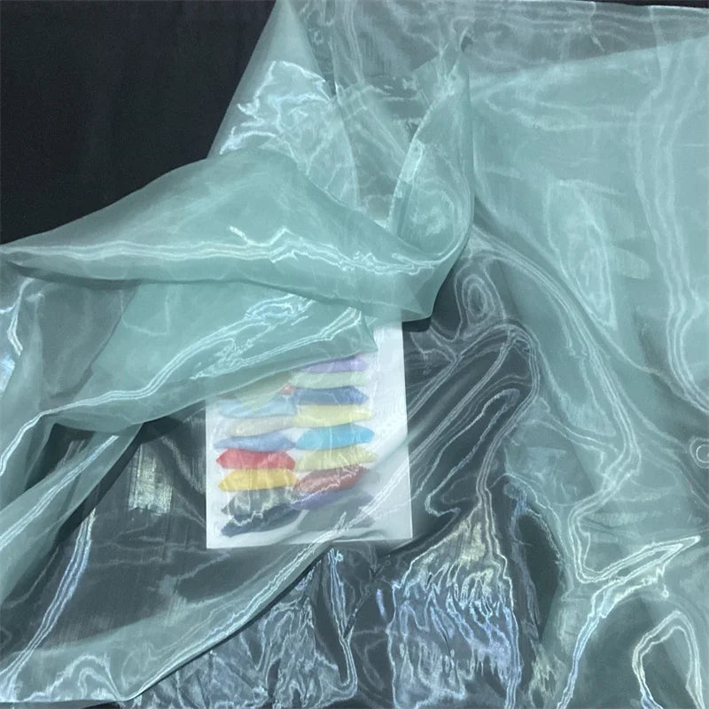 Vestido de hilo ligero de malla suave con agua líquida, tela Hanfu Super Fairy DIY, diseño de perspectiva de hilo fluido para boda